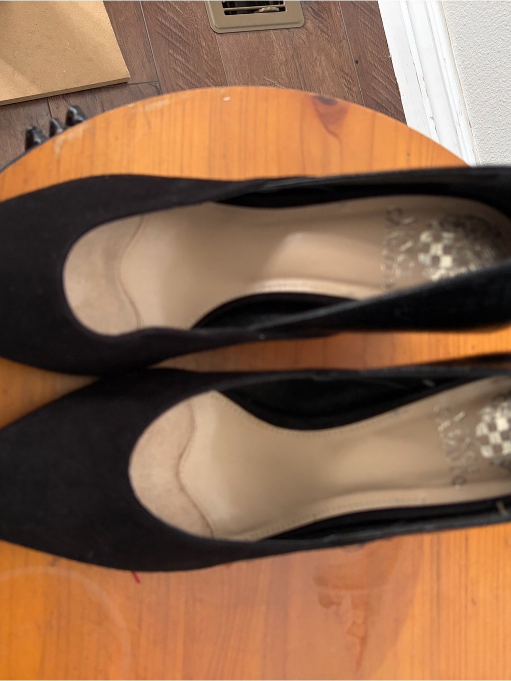 Vince Camuto Black Suede Pointed Toe Pumps